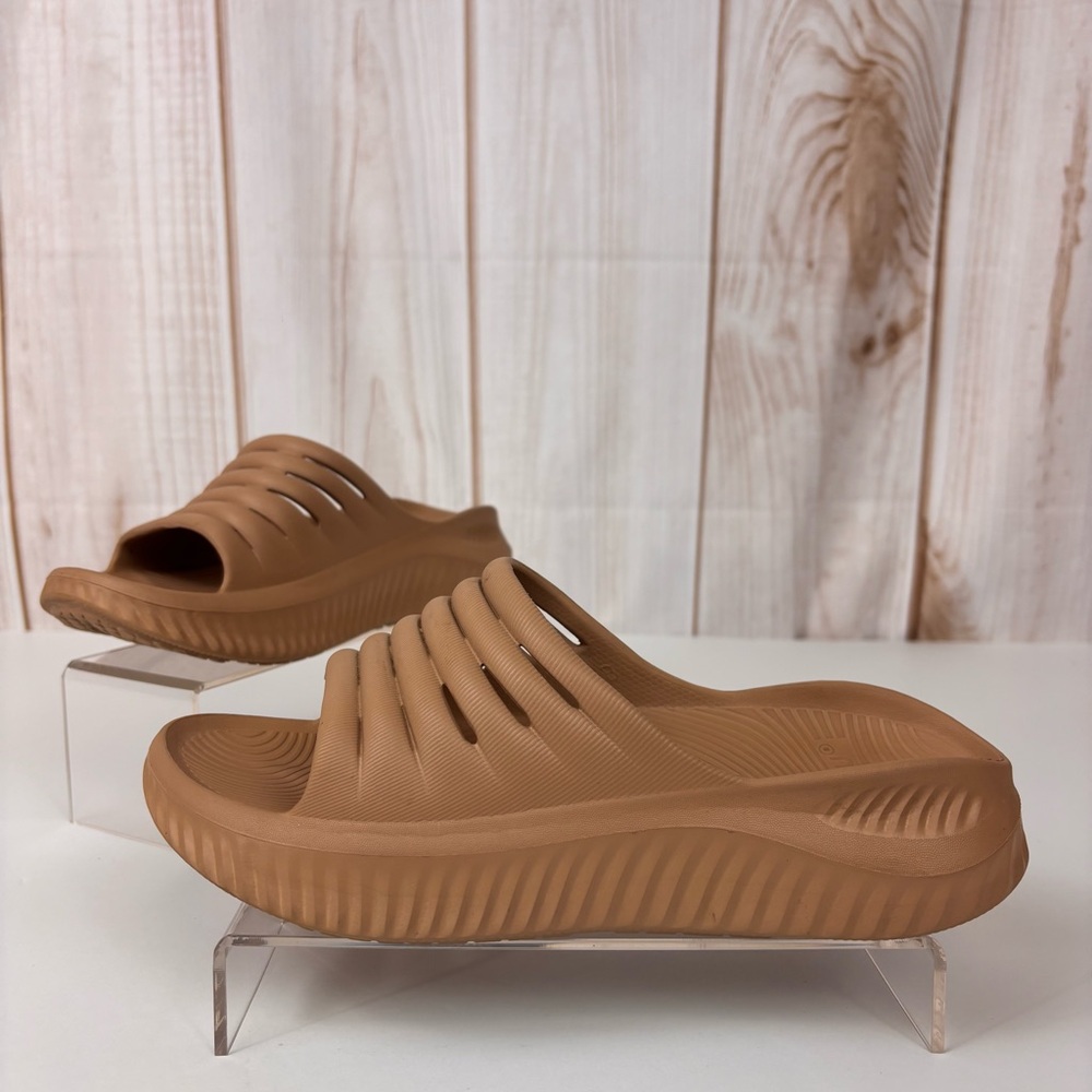 KuaiLu Recovery Slide Sandals Comfort Orthopedic Support Plantar Fasciitis Tan 8